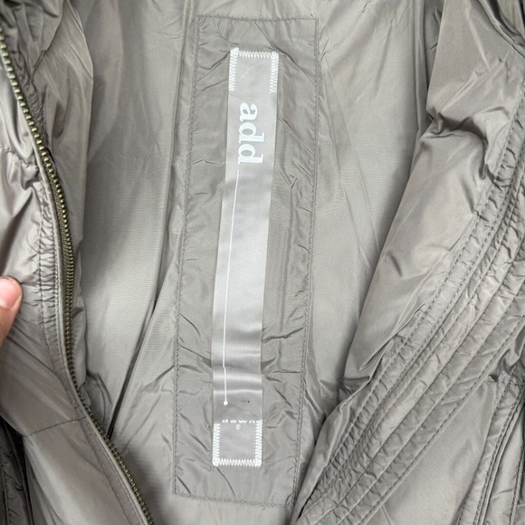 ADD Jacket Womens 4 Beige Pillow Collar Goose Down Coat Italy Down Puffer - Picture 5 of 10